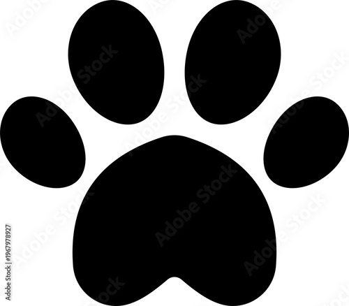  paw print icon simple animal footprint symbol