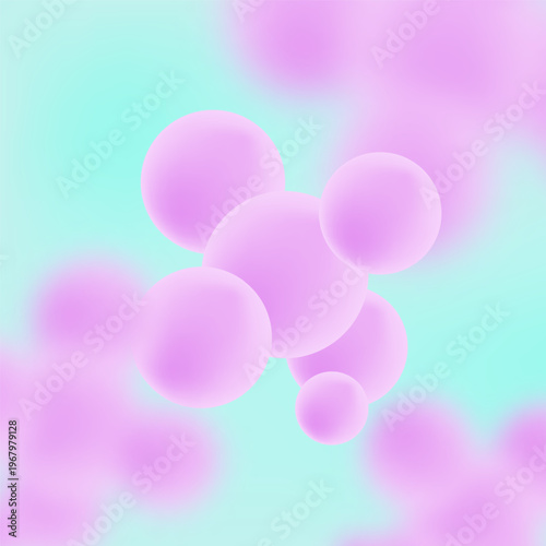 Abstract background with pink balloons