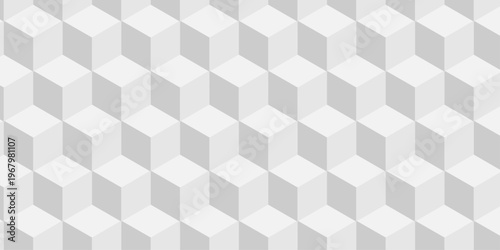 Abstract square white cubic square shape backdrop texture. cube geometric wall and floor vector diamond hexagon triangle wallpaper background.