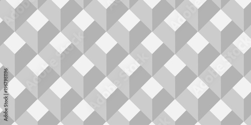 Abstract square white cubic square shape backdrop texture. cube geometric wall and floor vector diamond hexagon triangle wallpaper background.