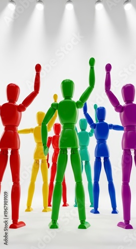 Diverse group of people celebrating together.