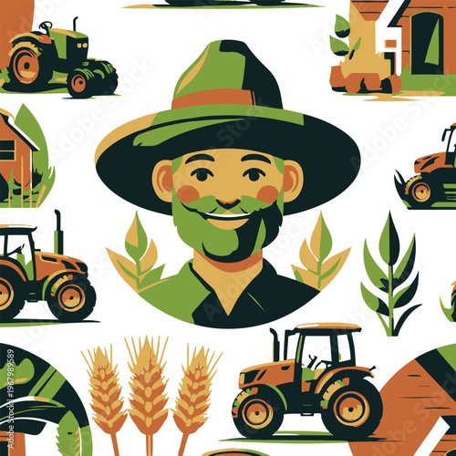 Farm business icon set 1
