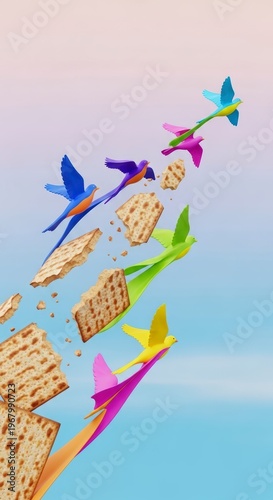 Colorful kites flying in sky with crackers.