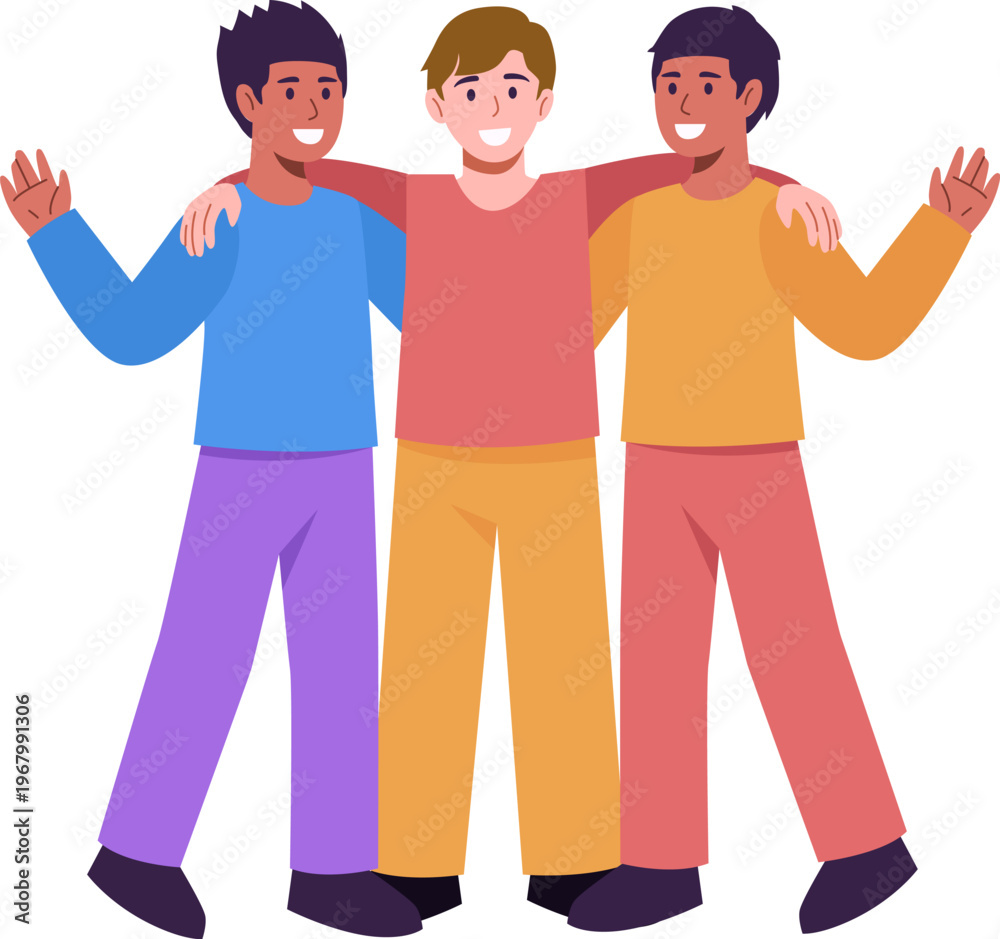 Fototapeta premium Friendship Character Illustration