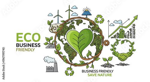 Eco friendly business and nature concept.