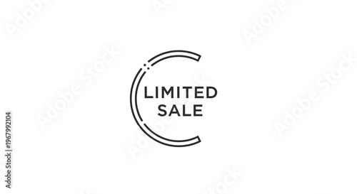 Limited sale promotional graphic design element.