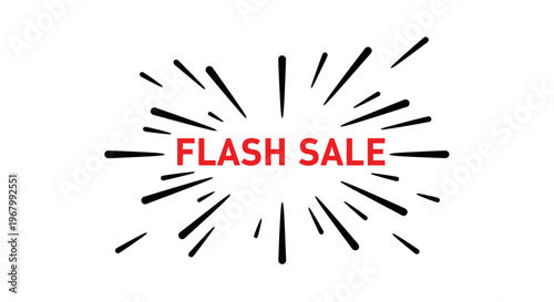 Flash sale promotional graphic design element.