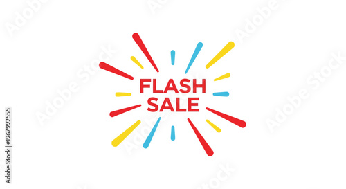 Vibrant Flash Sale promotional graphic design.