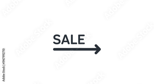 Sale arrow pointing to the right.