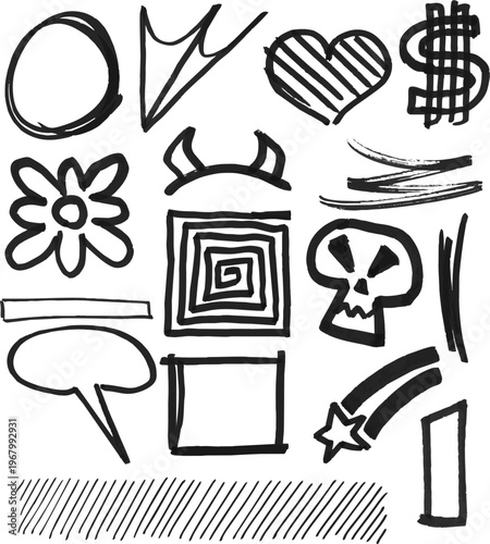Hand-Drawn Doodle Elements Collection