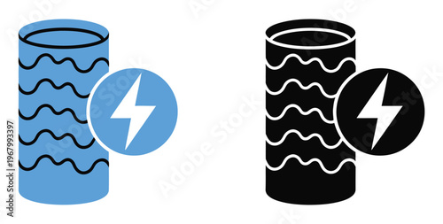 Fuse icon set multi style, versatile vector illustrations of electrical fuse types in outline and filled styles, circuit protection and safety components, editable graphics collection for industrial, 