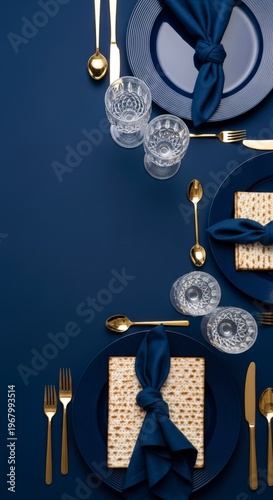 Elegant formal table setting with gold cutlery.