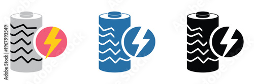 Fuse icon set multi style, versatile vector illustrations of different fuse types in line and filled variations, electrical protection symbols, circuit safety components, editable graphics for 