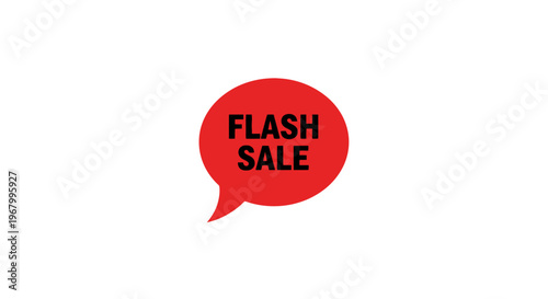 Flash sale promotional speech bubble icon.
