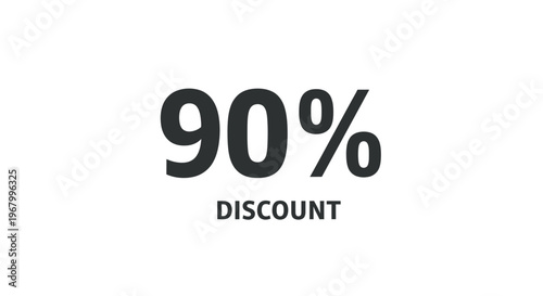Discount offer with large percentage symbol.