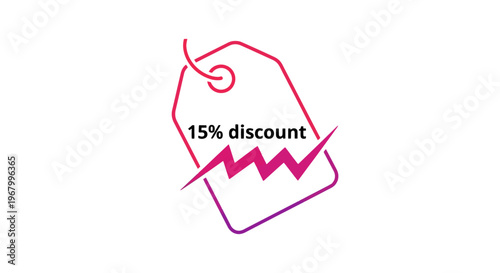 Discount label with percentage off sale.