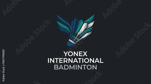 The logo represents the Yonex International Badminton event, featuring stylized shuttlecocks that embody movement, agility, and the spirit of competition in sports.