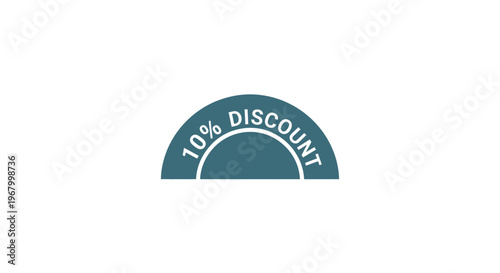 Discount label with 10 percent off.