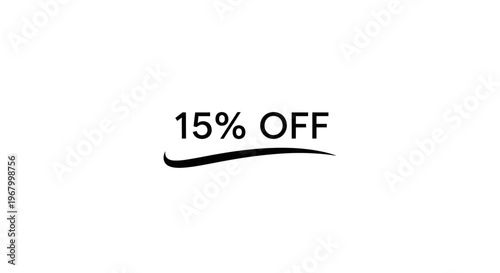 Discount offer with percentage symbol.