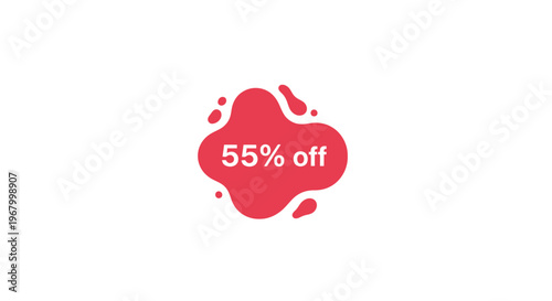 Discount offer with red splash background.