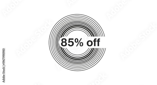 Discount label with percentage off sale.