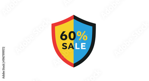 Discount shield with 60 percent off.