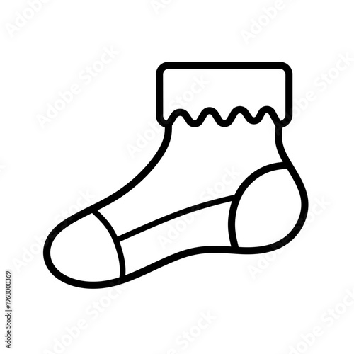 Sock icon isolated sign symbol vector illustration - high quality vector icons	