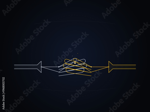 Minimalist partnership illustration representing business collaboration and teamwork concept