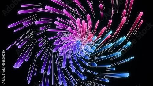 Abstract volumetric light rays with soft glowing atmosphere and smoke background