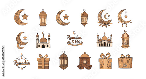 Ramadan Kareem Islamic Symbols and Decorations 1.