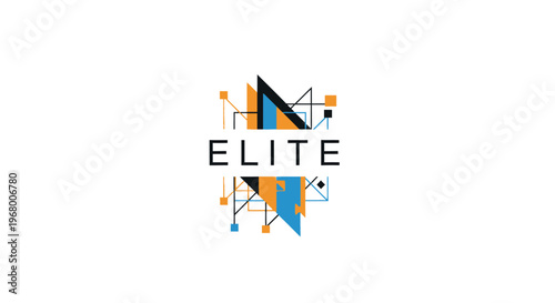 Geometric shapes forming Elite logo.