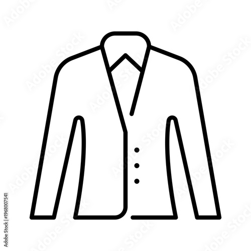 Dress code icon. Fashion and formalwear line symbol. Black and white.