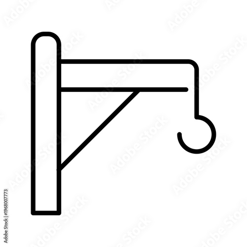 Hook punch icon. Sports and boxing line symbol. Black and white.