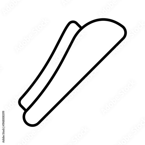 Sword case icon. Sports and fencing equipment line symbol. Black and white.