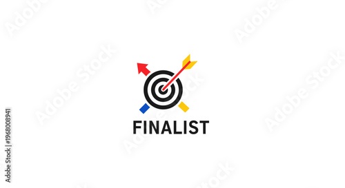 A logo with a target and arrows.