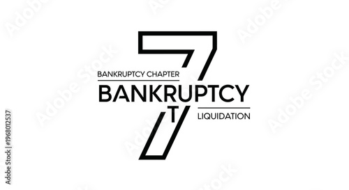 Chapter 7 Bankruptcy and Liquidation Concept Typography Design