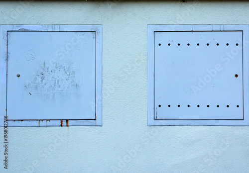 Canvas-taulu White Utility Panels on Wall