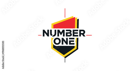 Number one logo with shield design.