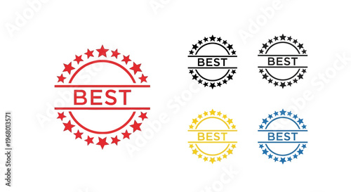 Collection of best quality guarantee seals.