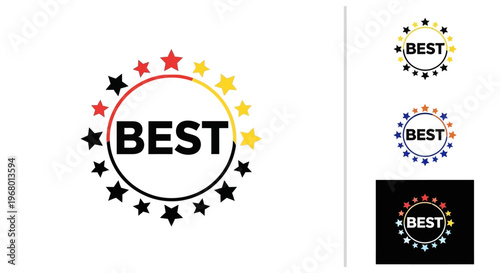 Collection of best rating starburst logos.