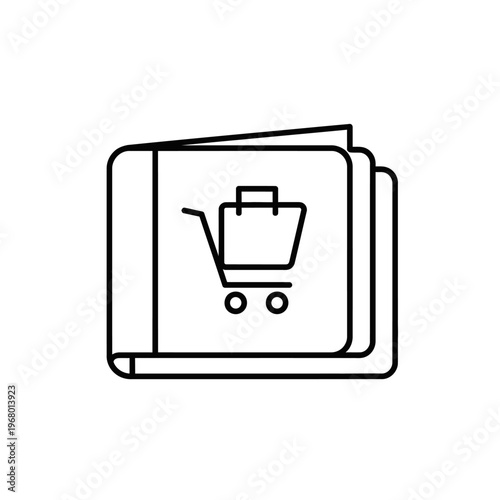 Modern E-Commerce Shopping Cart Icon on Digital Devices for Online Retail