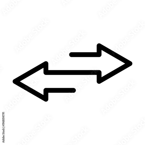 Two horizontal arrows pointing in opposite directions, representing exchange, transfer, or bidirectional movement.