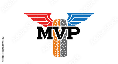 MVP logo with colorful wings and text.