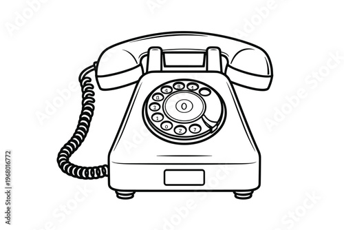 Vintage Rotary Dial Telephone retro antique