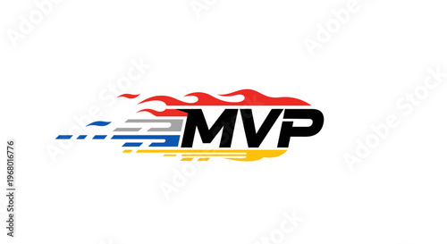 Free Download MVP logo with colorful abstract design. - GFXLoad