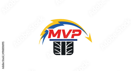 MVP logo with stylized tire and lightning.