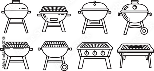 Variations of wooden bar stools with different designs and features Vector