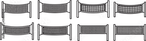 Hand-drawn sketches of a simple chair with varying backrest designs Vector