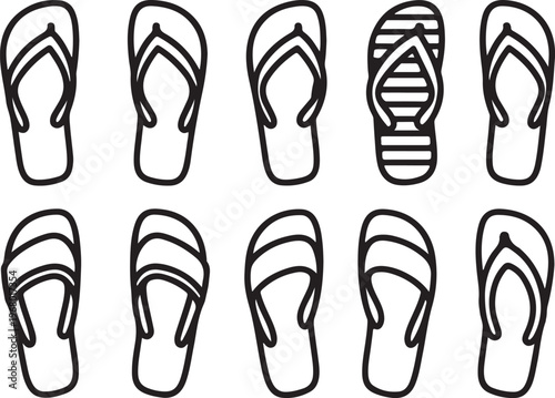 Collection of stylized uppercase letter 'u' in various fonts and sizes Vector