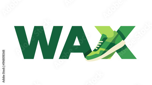 An artistic representation of a sleek green sneaker, symbolizing style and modernity, encouraging active lifestyle choices within a minimalist design context.